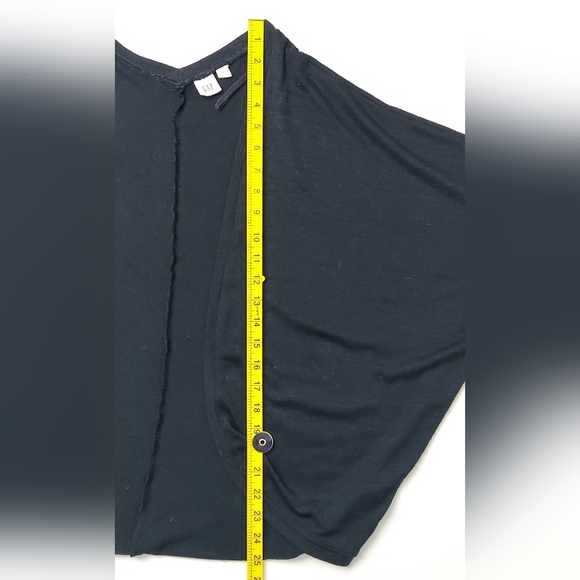 Gap Black Batwing Rounded Hem Open Front Cardigan Small Slouchy Cardigan‎ - Picture 7 of 8